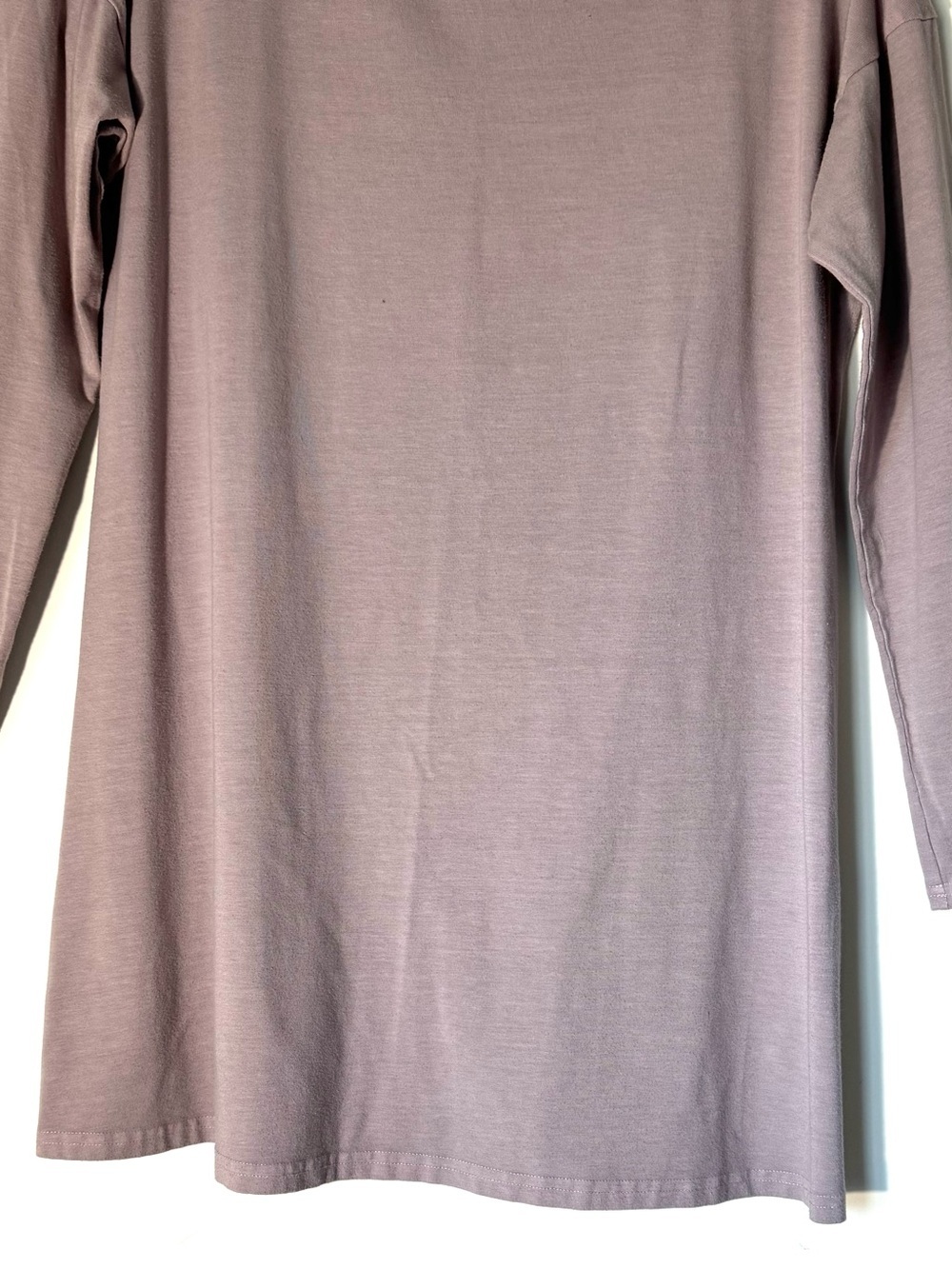 Bryn Walker Tan Oversized Long Sleeve Tunic Bamboo Organic Cotton - Picture 3 of 9